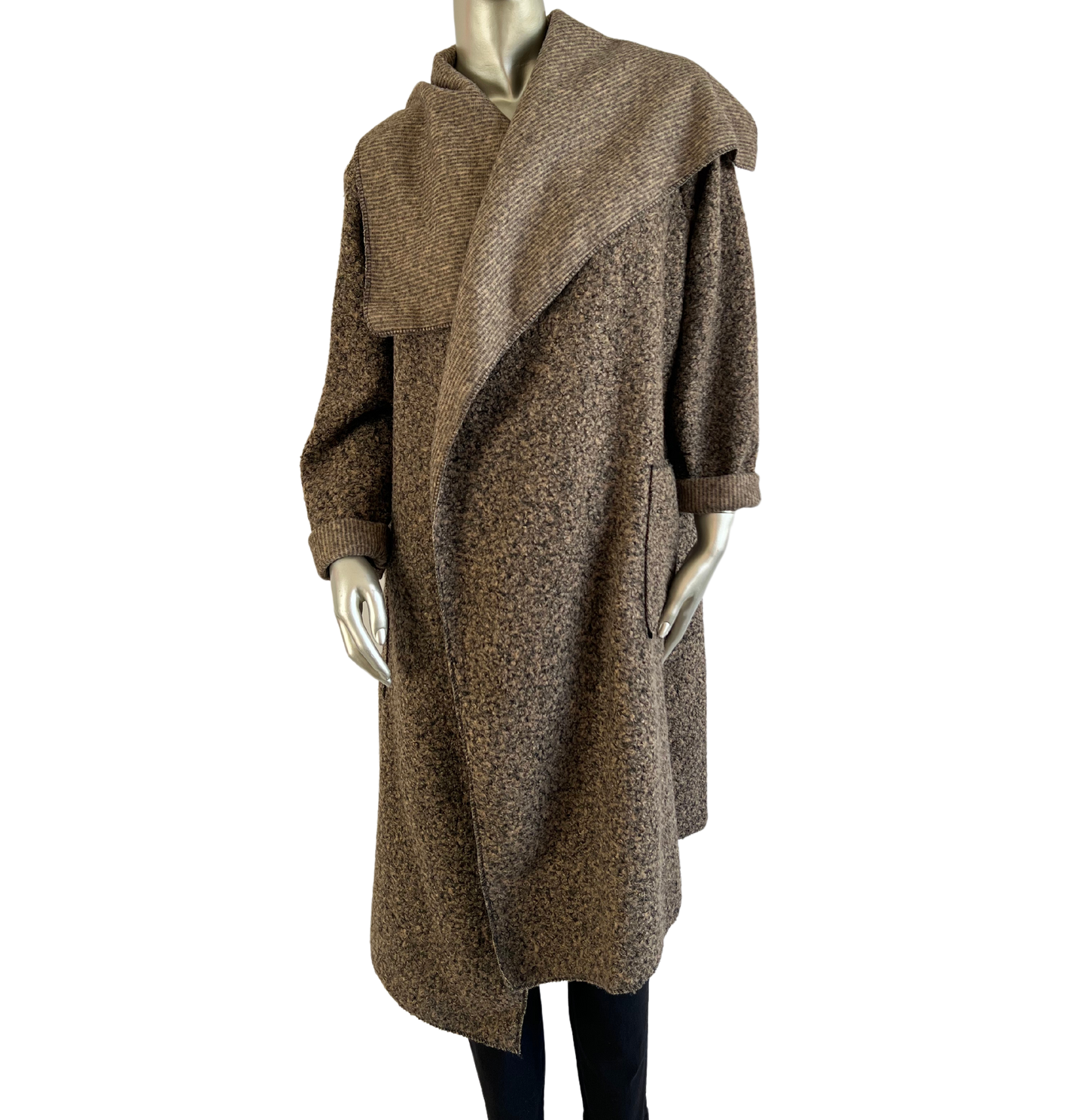 Boucle Coat Lightweight In Camel