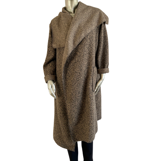 Boucle Coat Lightweight In Camel