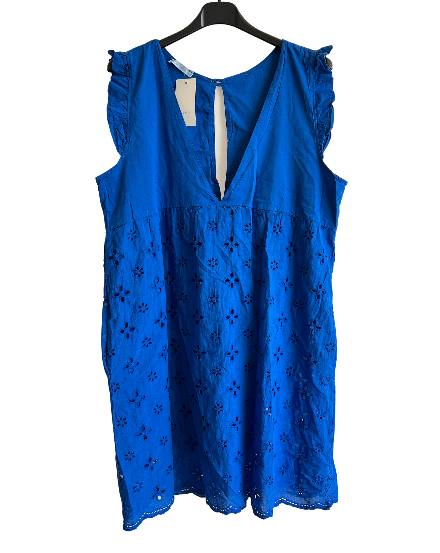 Tik Tok Summer Sleeveless V Neck Playsuit with Shorts In Royal Blue