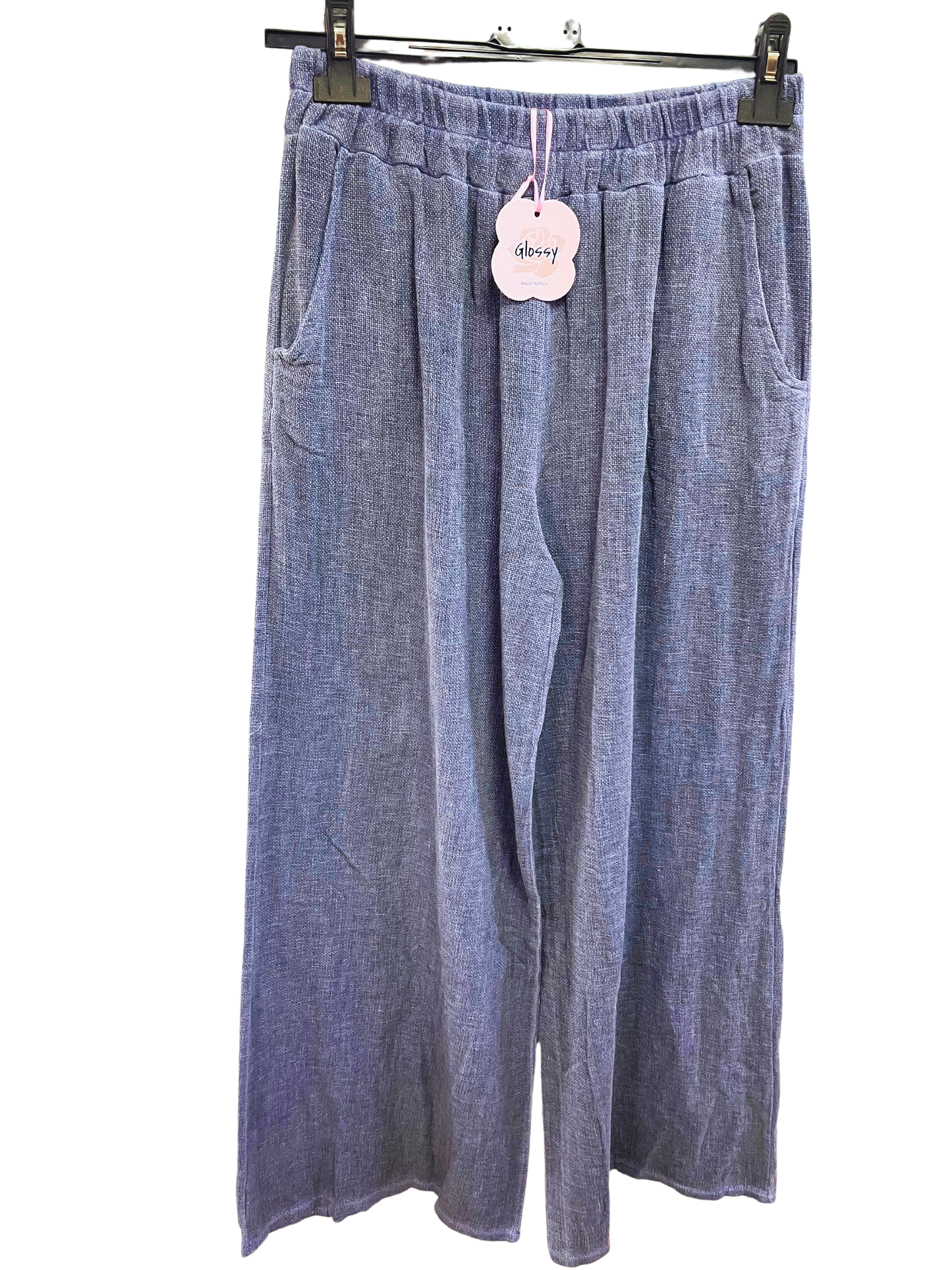 2 Pocket Summer Lightweight Wide Leg Trouser in Denim