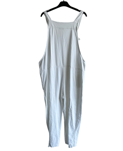 Knot Design 2 Pocket Plain Dungarees In White