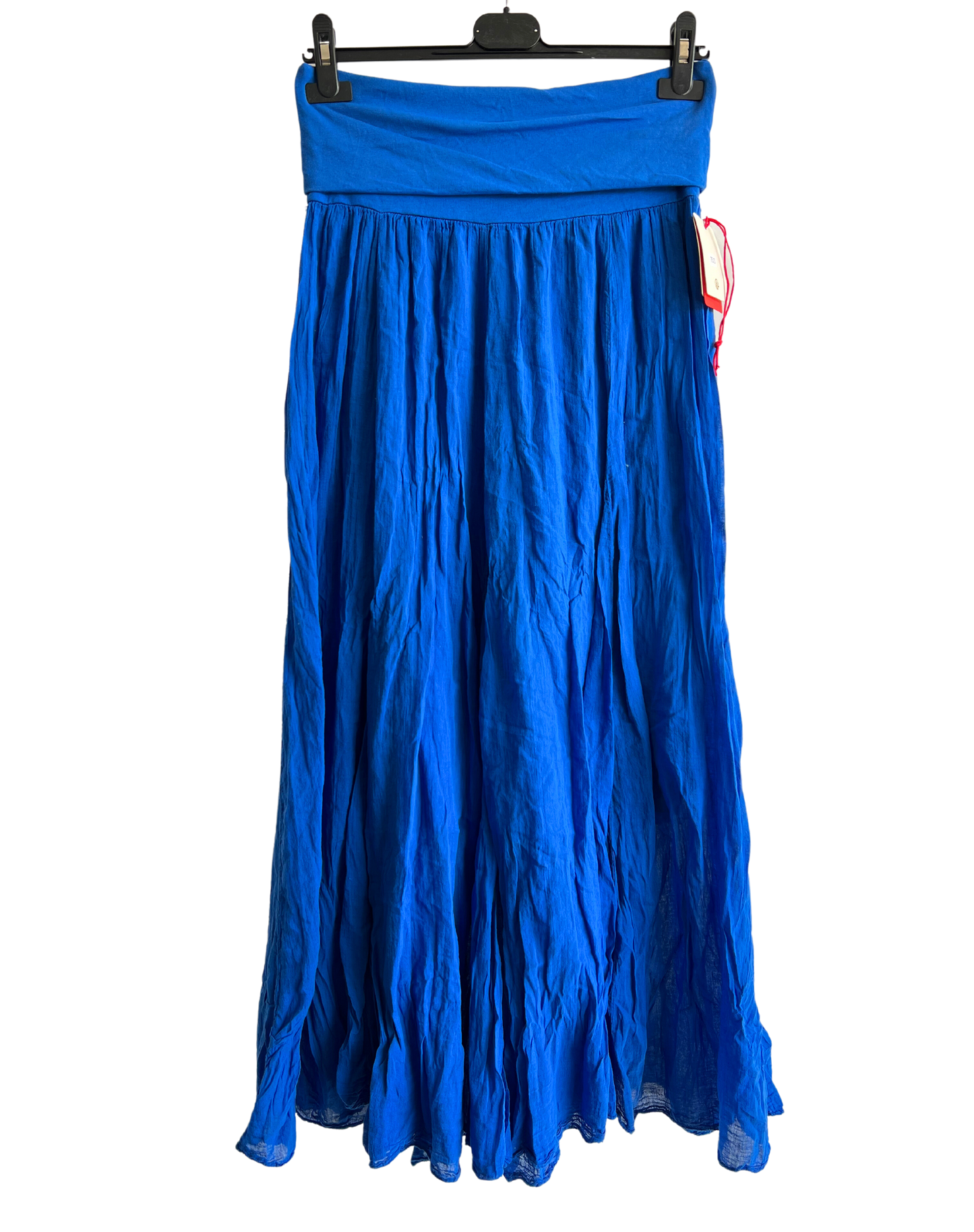 Summer Flare Design Maxi Skirt With Elasticated Waist In Royal Blue