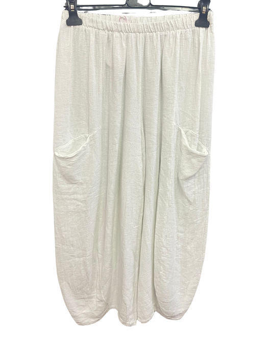 Cocoon Lightweight Summer Pants Trousers in White