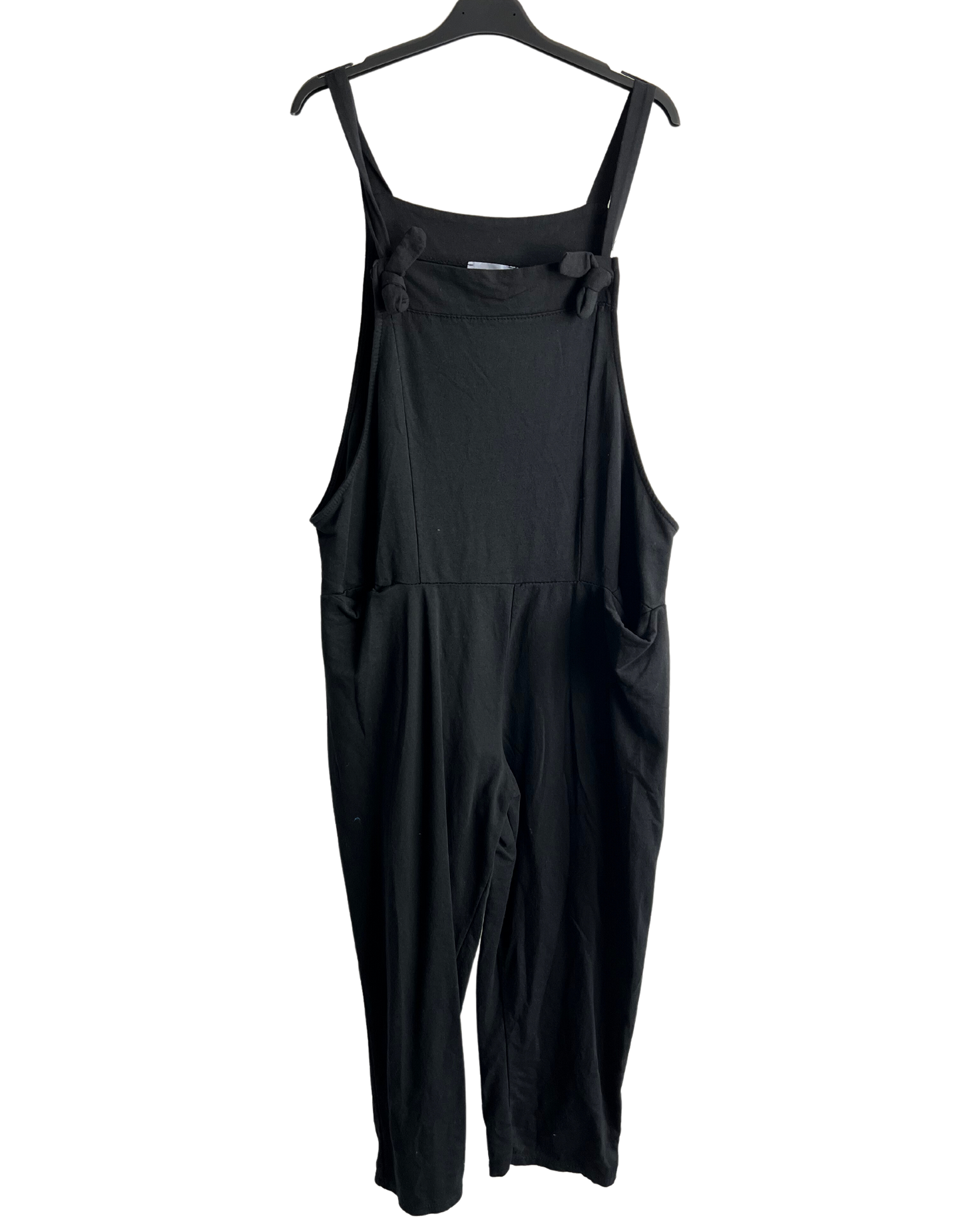 Knot Design 2 Pocket Plain Dungarees In Black