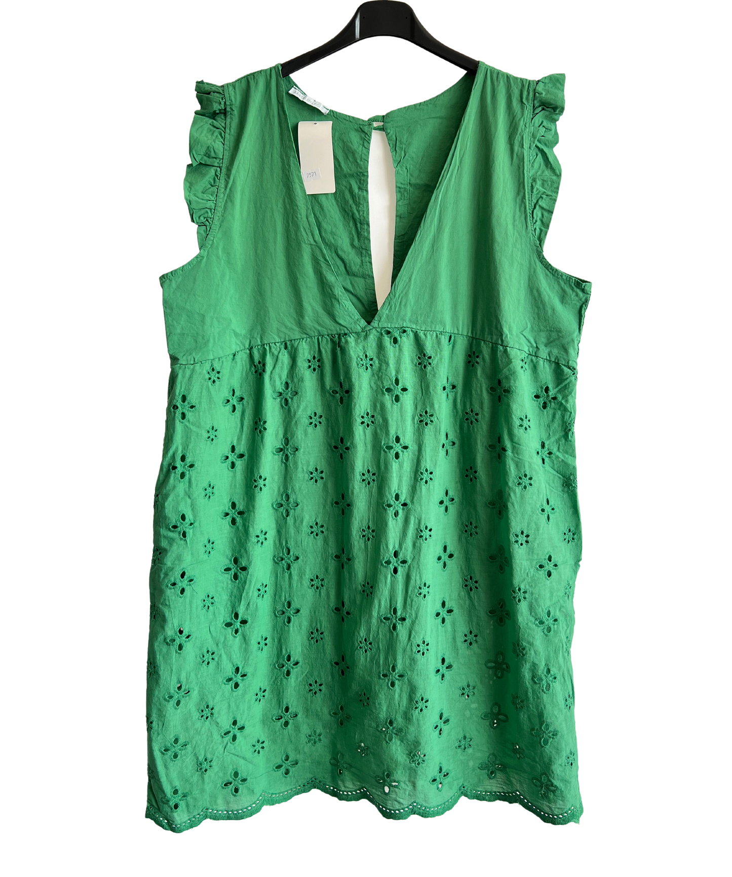 Tik Tok Summer Sleeveless V Neck Playsuit with Shorts In Green