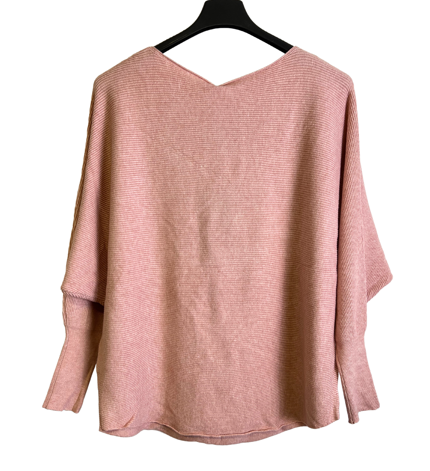 Sequin Star Batwing Sleeve Fine Knit Jumper in Pink