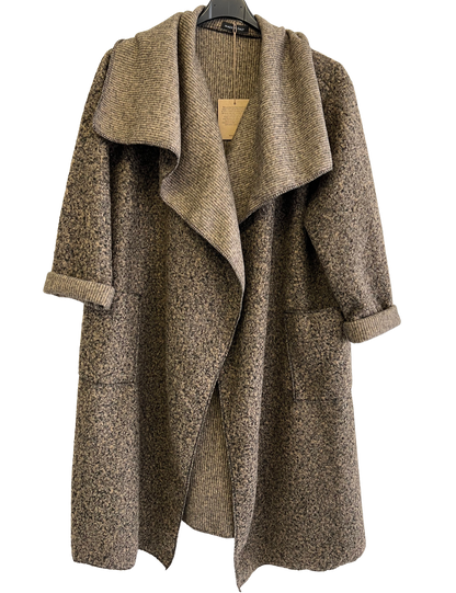 Boucle Coat Lightweight In Camel