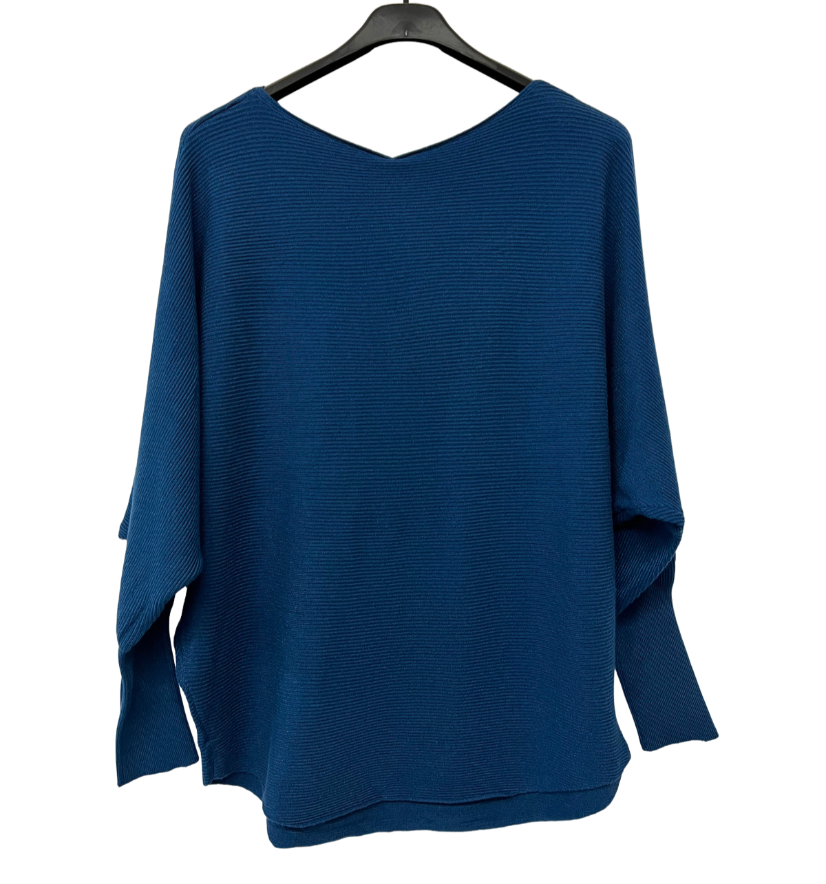 Sequin Star Batwing Sleeve Jumper In Teal