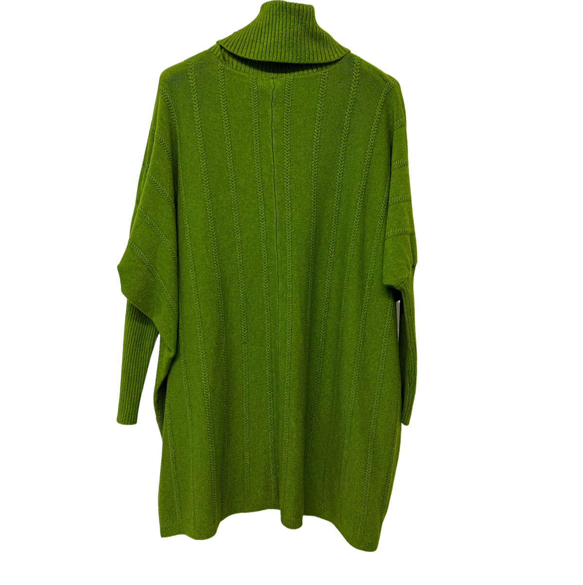 Cowl Neck V Shape Design Pocket Jumper In Lime