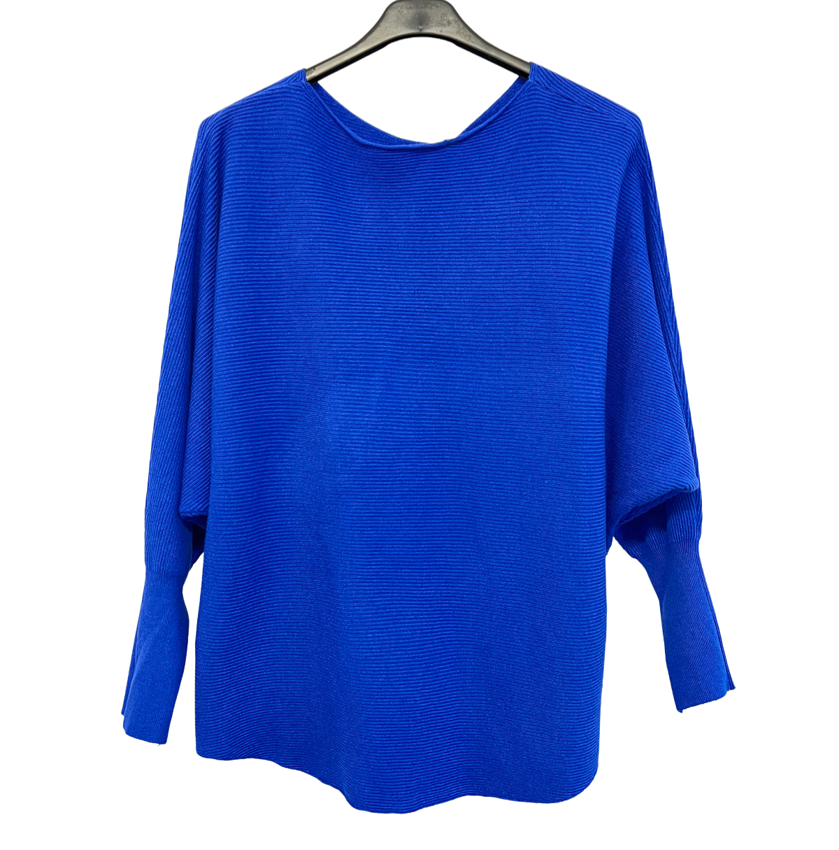 Sequin Star Batwing Sleeve Jumper In Royal Blue