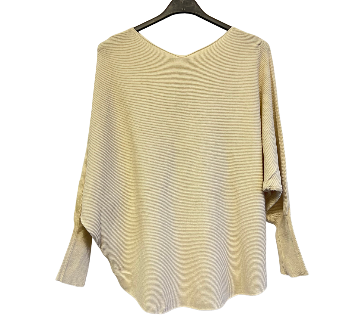 Sequin Star Batwing Sleeve Jumper In Cream