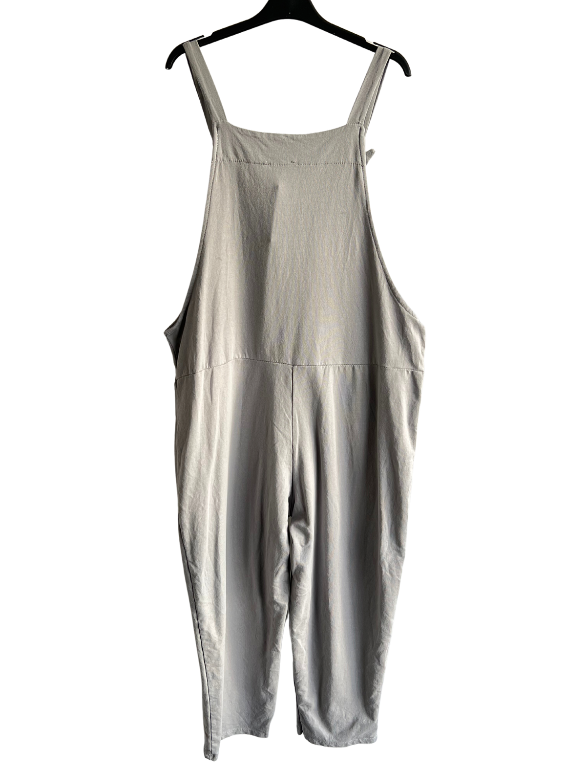 Knot Design 2 Pocket Plain Dungarees In Grey